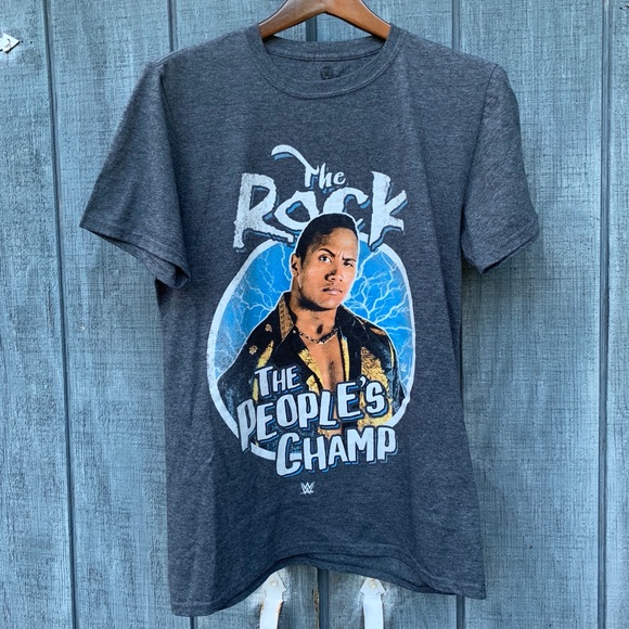 WWE Other - WWE The Rock T-shirt Gray Size Medium